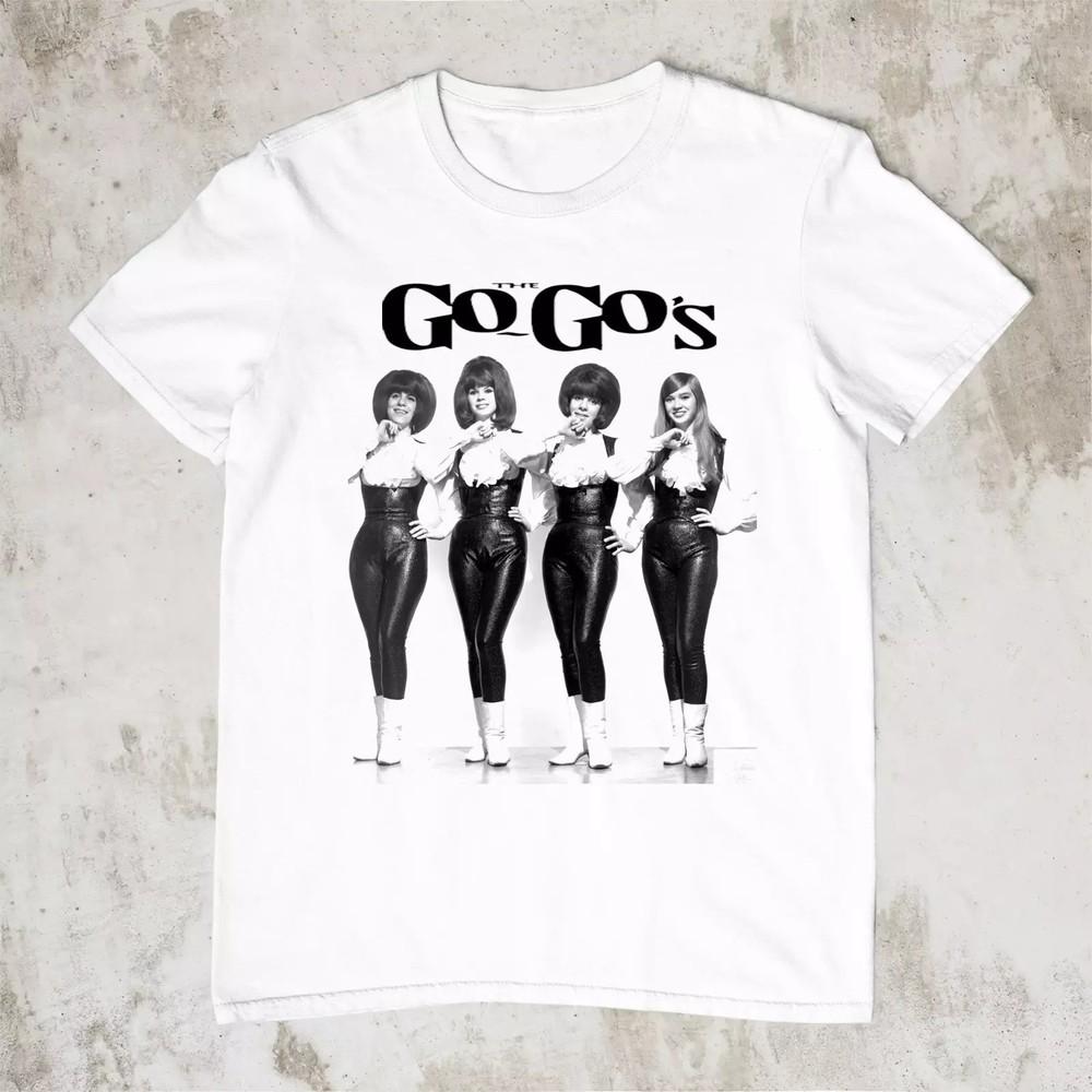 

NEW The Go-Go039;s Short Sleeve Classic White All Size Shirt BL615 Unisex T-Shirt S