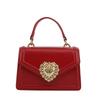 2024 New Fashion Retro Women's Cross-border Shoulder Chain Bag High-quality Pu Love Heart Handbag