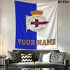 Custom Name Real Club Deportivo Wall Tapestry Aesthetic Wall Hanging Printed Fabric Blanket Decorative Tapestries for Bedroom Living Room Home Decor