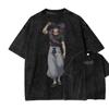 New ACID WASH TEE Jujutsu Kaisen Printed Tshirt Mens and Womens Washed Tshirt High Quality Vintage Cotton Tshirt Top