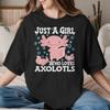 I Axolotl Questions for Unisex Unisex T Shirts Cute Axolotls Vintage Tees Round Neck TShirts 100 Cotton Printed Clothing
