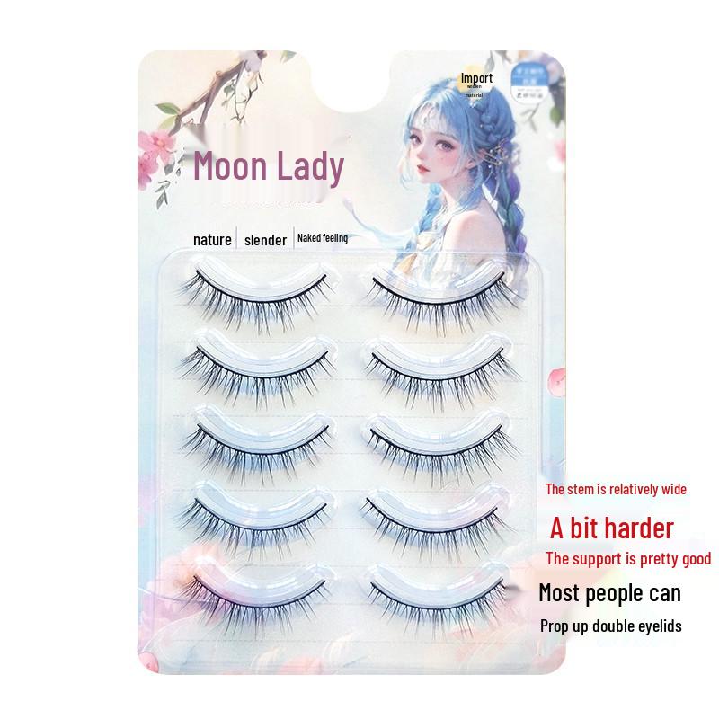 

Yue Jiao Niang 3D Черные Накладные Ресницы на Ножке - Барби Электрический Взгляд, Пять Пар