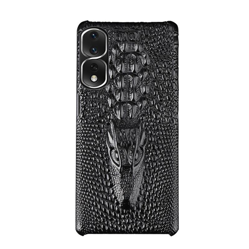 Honor 30/30 Pro Genuine Leather Case - Cowhide Dragon Head Pattern, Half-Cover Design, Fits Honor 30 Youth Edition