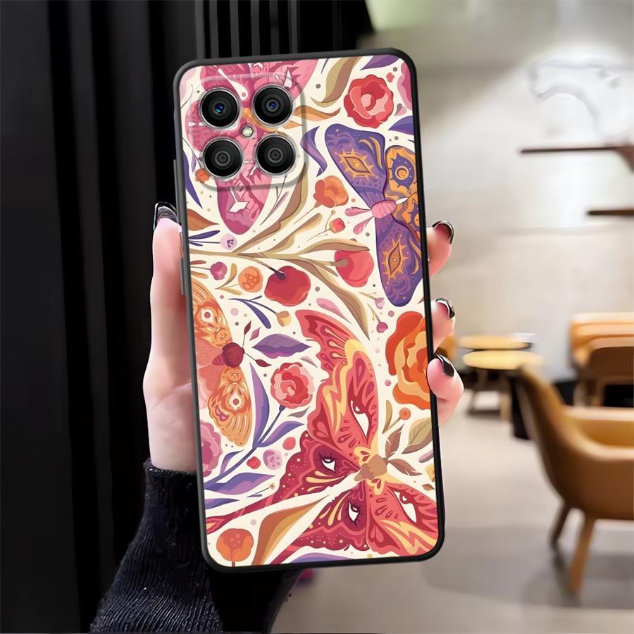 

Case for Honor X8 X7 X5b 8X 70 Magic5Lite 200 400 Lite X6 X9a 90 Funda Phone Cover Cartoon Flower Butterfly Honor Magic5 Lite