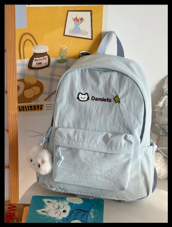 Schoolbag Japanese ins small fresh casual schoolbag female high school student college student cute backpack high value lightweight backpack