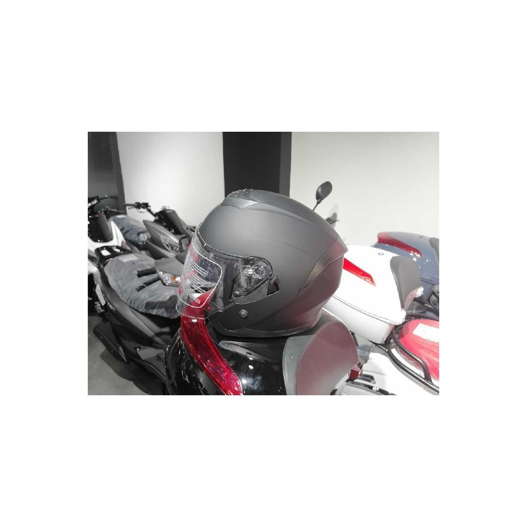 Jk526 Matte Black Open Helmet With Sun Visor