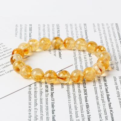5A Citrine Stone of Wealth Bracelet Men Yellow Creastly Positive Energy Beads Bracelets for Women Energy Healing Jewelry Pulsera
