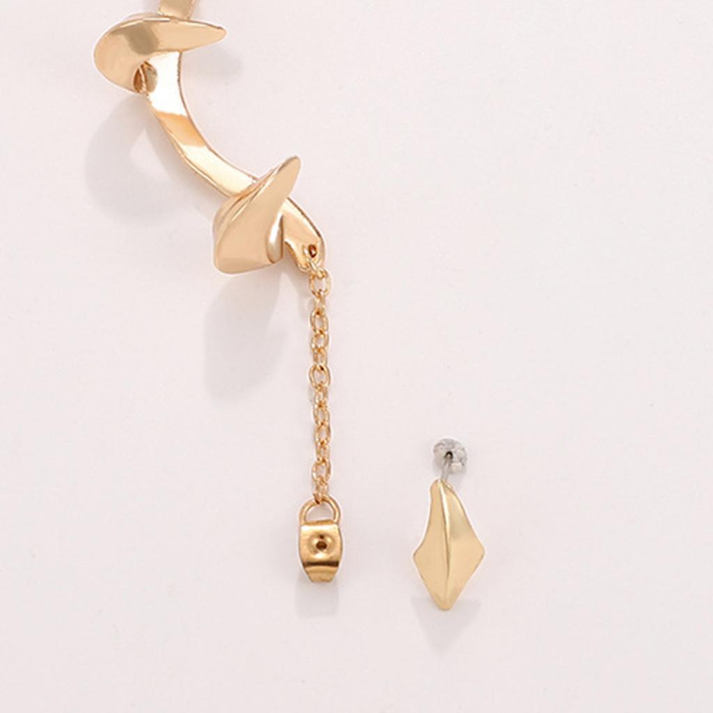 Shiny-Ear Cuff Wrap Left Ear Clip Earring Devils Fang Ear Bone Clip Ear Hook Single Halloween Earring Women Girl Teen