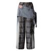 Jeans Patchwork a Quadri Multistile Design Americano con Cintura Rimovibile - Collezione Autunno/Inverno