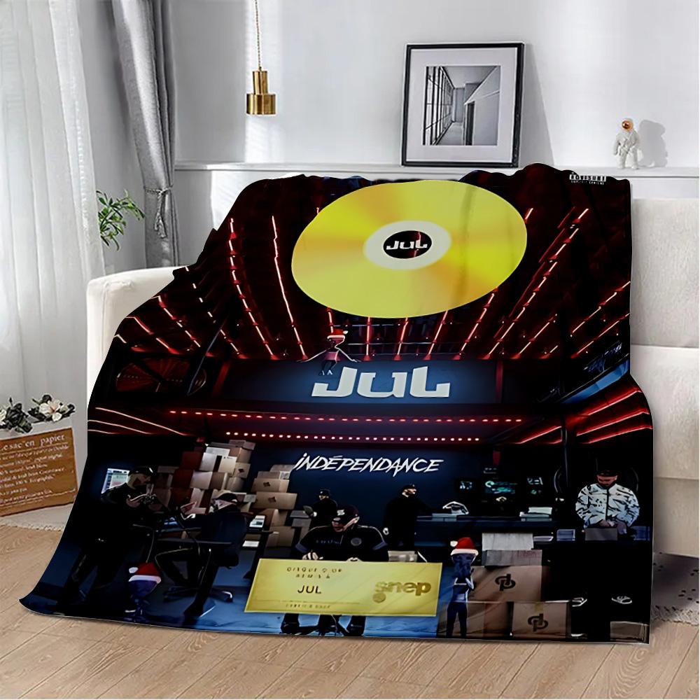 Rapper JuL C'est Pas Des Lol Printed Blanket Picnic Blankets Warm Blanket Soft and Comfortable Blanket Home Travel Birthday Gift