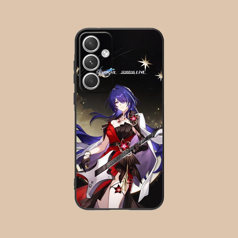 HSR Acheron Mattes TPU Handyhülle für Samsung Galaxy S26 S25 S24 S23 S22 S21 S20 Note20 Plus FE Ultra Buntes Cover