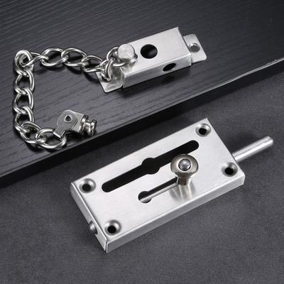 Silver Security Door Chain Anti-thief Stainless Steel Strong Apartment And Hotel Door For Cabinet For Residential