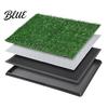 Washable Dog Pee Pad Artificial Grass Fake Turf Pet Potty with Tray Balcony 3-Layer Reusable Puppy Training Mat for Indoor Outdoor Use Small
