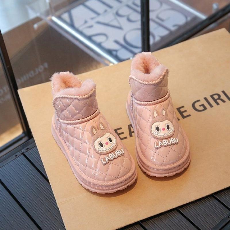 

Теплые хлопковые флисовые туфли для девочек и модные зимние детские сноубутсы 37 розовый