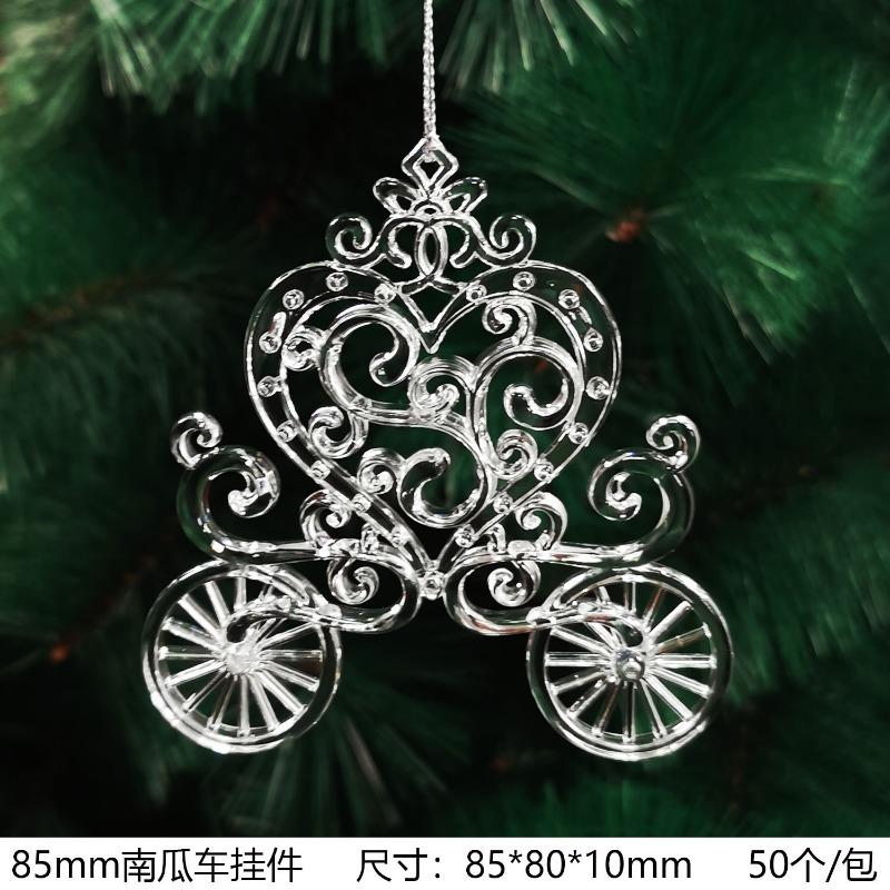 New Christmas Transparent Ice Crystal Snowflake Christmas Tree Decoration Supplies Christmas Atmosphere Christmas Tree Snowflake Pendant
