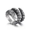 Punk Snake Charm Ring Men’s Stainless Steel 316L Cool Boyfriend Gift #9-#13 Trend Jewelry Gothic Animal Anillos Accessory