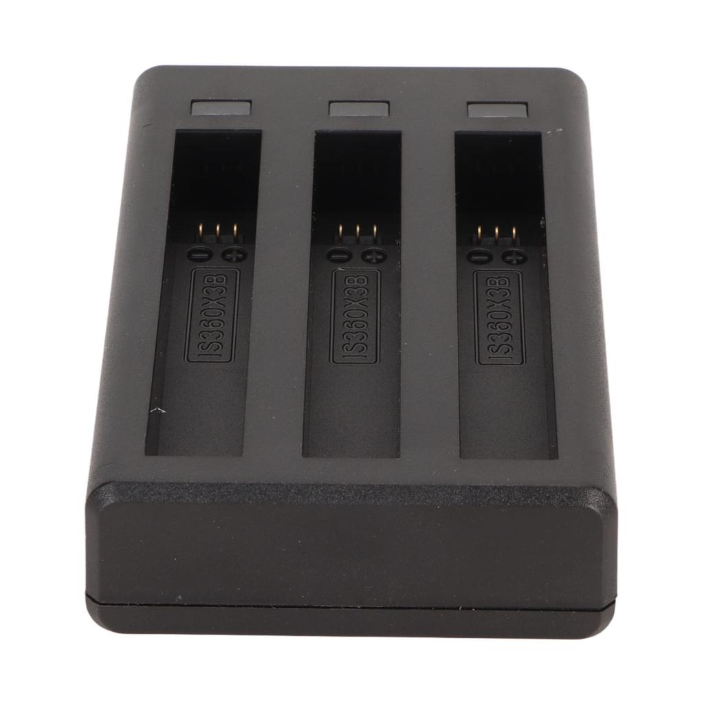 Action Camera Battery Charger 3 Slots Charger for Insta 360 X3 with Type C Charge Cable and 3pcs