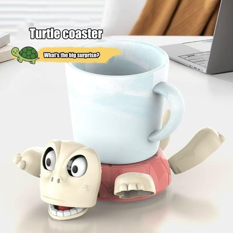 Screaming Turtles Coasters Table Surfaces Protections Coasters Mat For Desktop Decors Popular Novelty Gadget Cup Holder