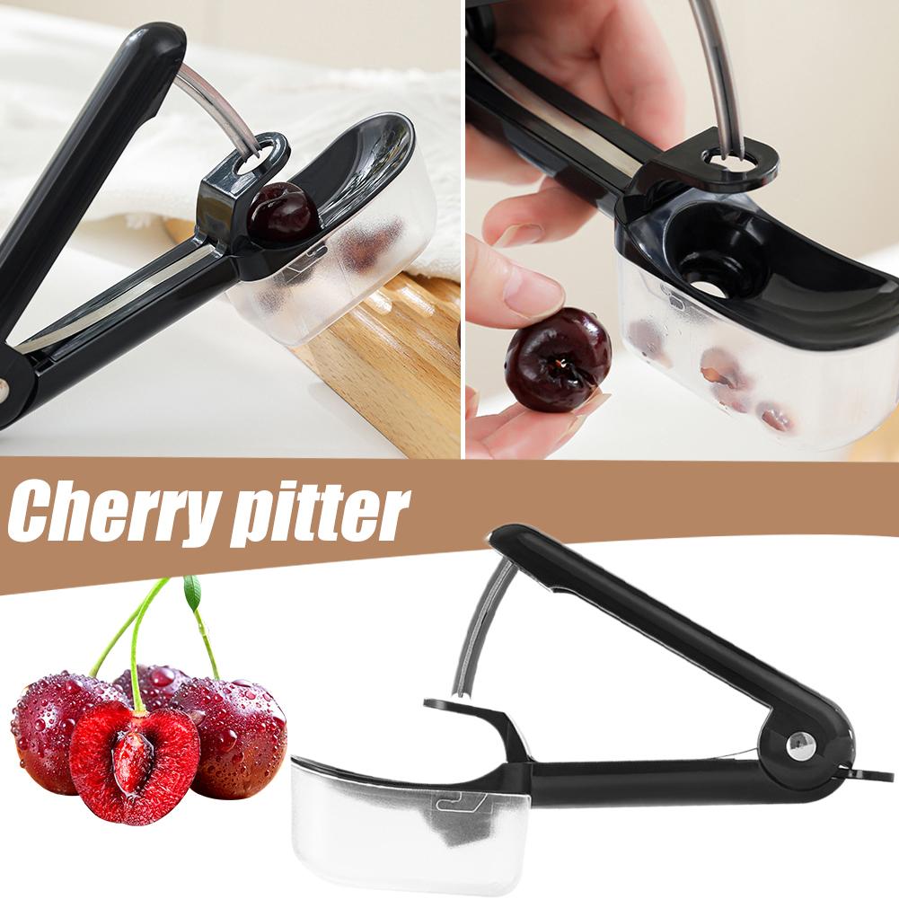 Cherry Seed Remover Reusable Kitchen Tool Press Type Seed Accessory Remover Core Fruit With Container Nuclei Removal Cherry K7Q8