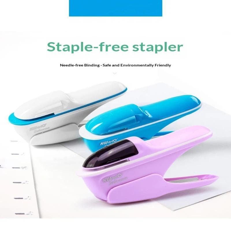 Heftgerät ohne Klammern für den Schreibtisch, zum Fixieren von bis zu 8 Blättern, für Zuhause, Schule, Büro, Schreibtisch-Heftgerät, Ticket-Papier und Dokumentenbindung