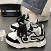Dicke Unterseite Brotschuhe Damen Crash Color Daddy Schuhe 2024 Neue Nische Hundert Studenten Casual Paar Boardschuhe