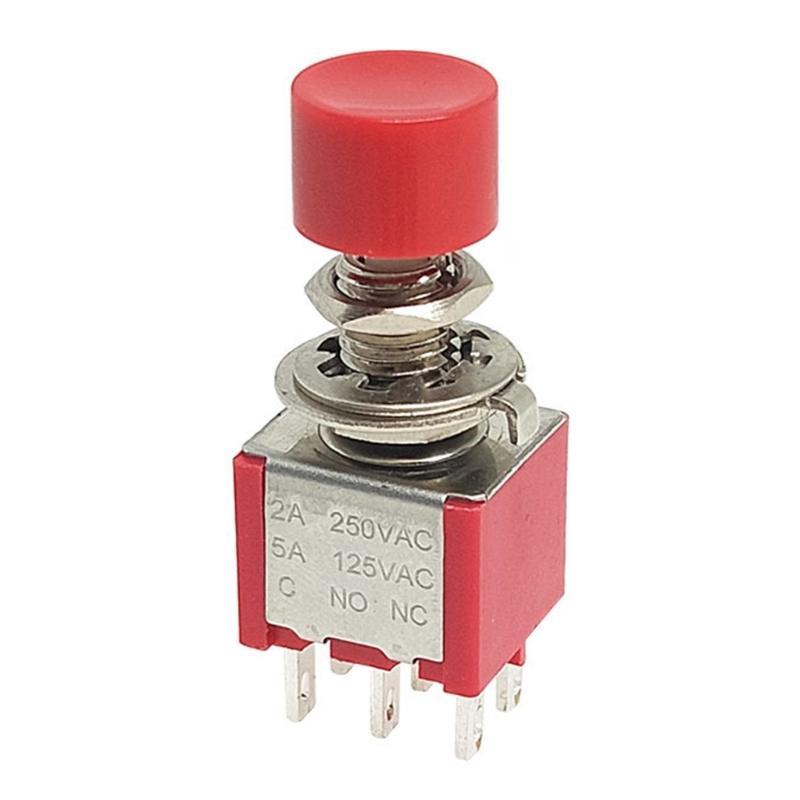 Mini Momentary Push Button Switches PS102 3Pin 6Pin Atomatic Reset 2A250VAC 5A120VAC For Electronics Appliances