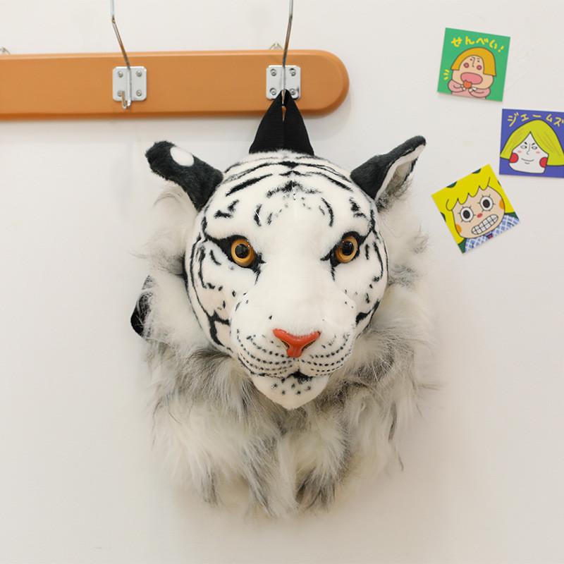 Stilvoller Plüschtier-Rucksack mit realistischem Tigerkopf-Design für Kinder und Erwachsene