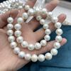 Natural Edison Freshwater Pearl Strand 36cm 10-11mm Round White Loose Pearls for DIY Jewelry Making Necklace Bracelet Crafts Supplies