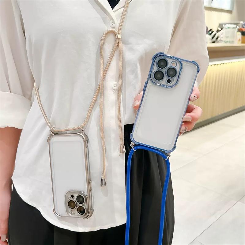 Luxury Shockproof Phone Case For Huawei Nova 13i 12s 12i 12 Lite 13 Y72s Y91 Y71 Y70 Y63 Crossbody Lanyard Strap Rope Bumper