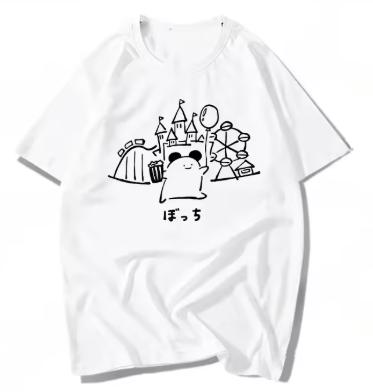 Koreanstyle Fun Patterned Printed Mens Tshirt Loose Summer Top Casual Shortsleeved for Both Men and Women