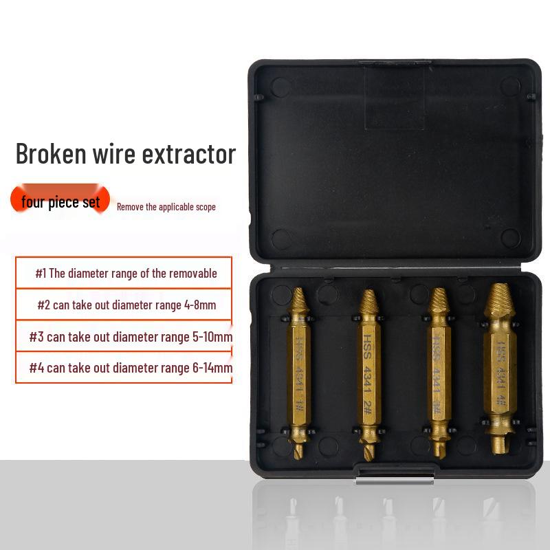 Universal Screw and Wire Extractor: Tapered Tap for Stripped, Rusted, or Broken Threads