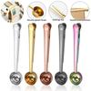 2025 Hot Stainless Steel Coffee Measuring Coffee Scoop Multifunctional Food Sealing Clip Tea Milk Powder Scoop Coffee Accessory