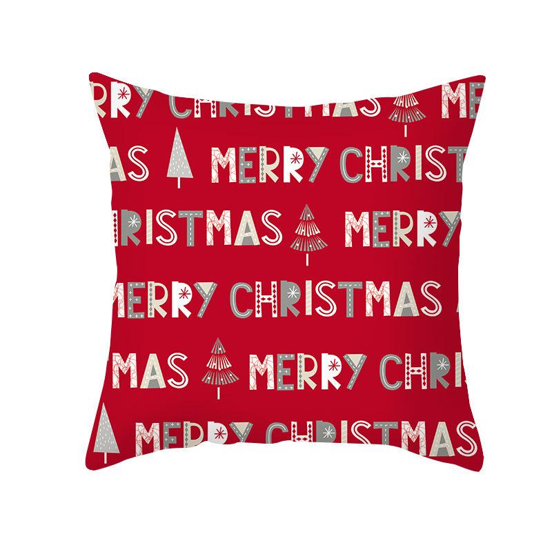 Happy New Year Merry Christmas Pillow Cover Case Home Living Room Sofa Backrest Bedding for Home