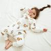 Kids Flannel Onesie Pajamas Cartoon Loungewear Christmas Costume Flannel Sleeping Bag Jumpsuit