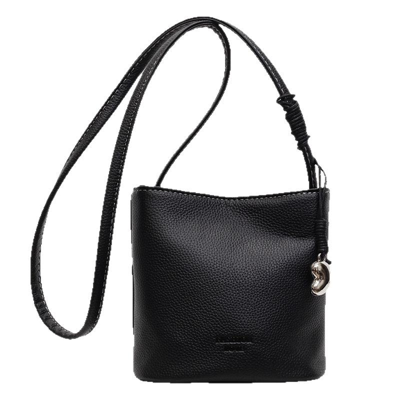 Fashion Bucket Bag Women's New Versatile Solid Color Shoulder Bag Casual Messenger Bag