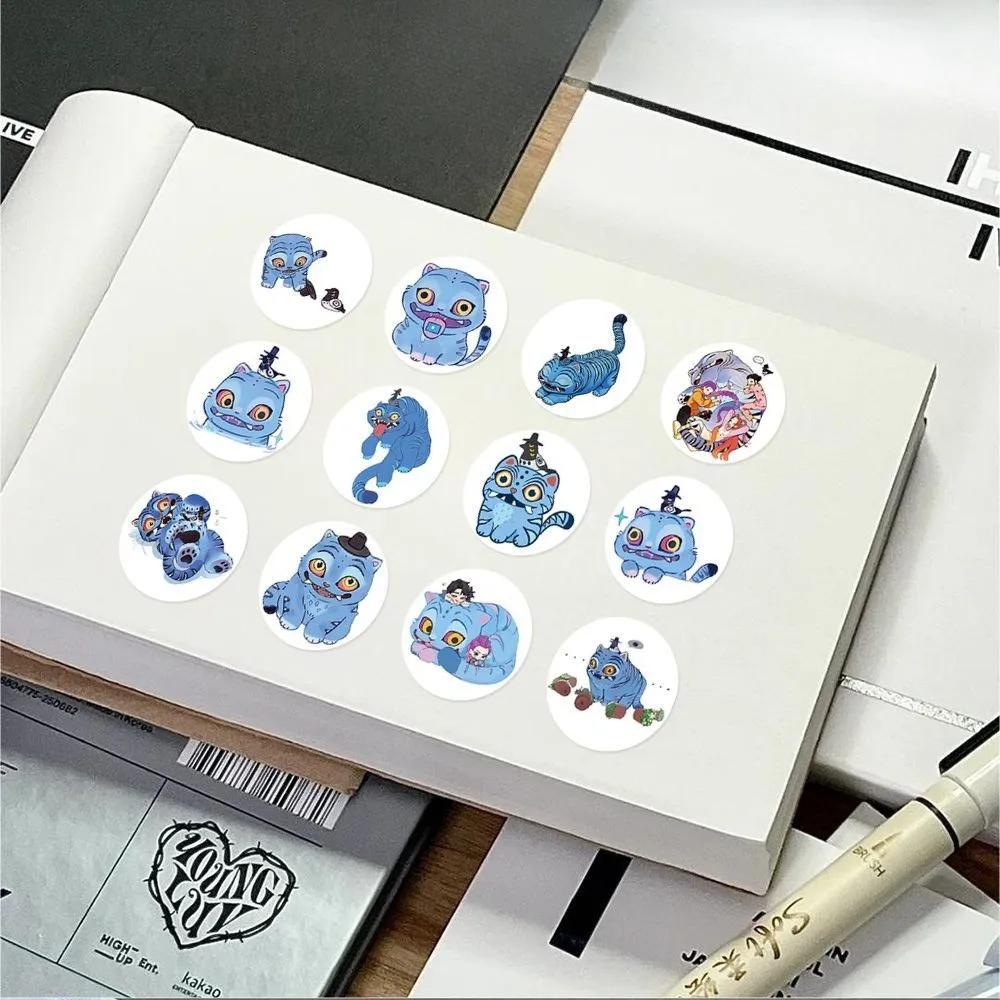 500 Stickers/Roll Cool Witch Hunter Group Big Cat Stickers - Decorative Decals for Notebooks, Phone Cases(Anime Worlds Store)