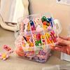 3-Tier Stackable Organizer Box with Compartments - Durable Plastic Storage for Kitchen, Bedroom, Jewelry & Crafts - Snap Design, Versatile Storage Box