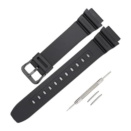 Силиконовый ремешок совместимый с Casio SGW-300 SGW-400 SGW-500 MRW-200 AEQ-110W AE-1200 W-218 совместимый ремешок для часов водонепроницаемый потостойкий легкий