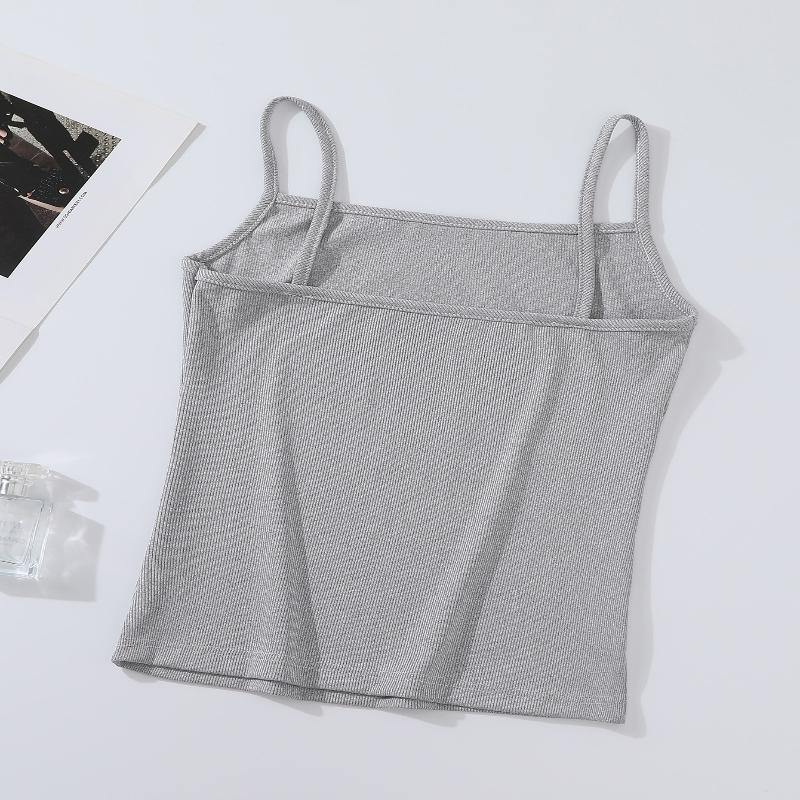 6PCS Women's Summer Spaghetti Strap Cami, Breathable Skin-Soft, Slimming Chic Top for Dates & Outdoor Wear