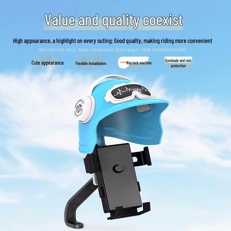 Waterproof Shockproof Sunshade Phone Mount for Bike & Motorcycle Helmets