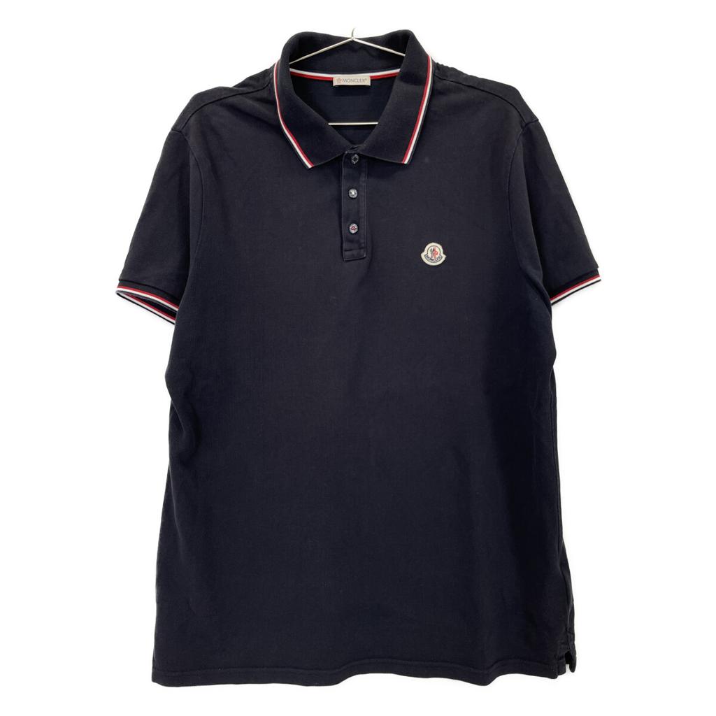 MONCLER MAGLIA POLO MANICA CORTA polo shirt tops XL NavyUsed