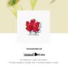 Silver Ziyun S925 Red Passion Maple Leaf Beads Fashion Oil Drop Leaf DIY Jewelry Accessories BSC335