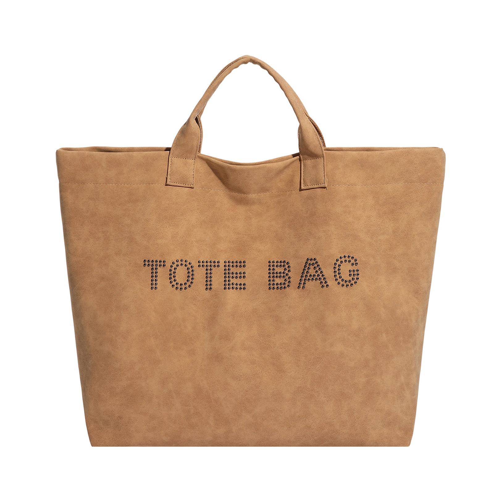

Vintage Tote Fashionable Versatile Large Capacity Single Shoulder Handbag One Size коричневый