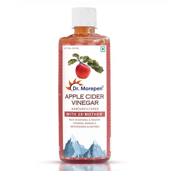 DR. MOREPEN Apple Cider Vinegar | 100% Unpasteurized & Naturally Fermented | For Weight Management, Immunity, Skin & Hair | 500ML