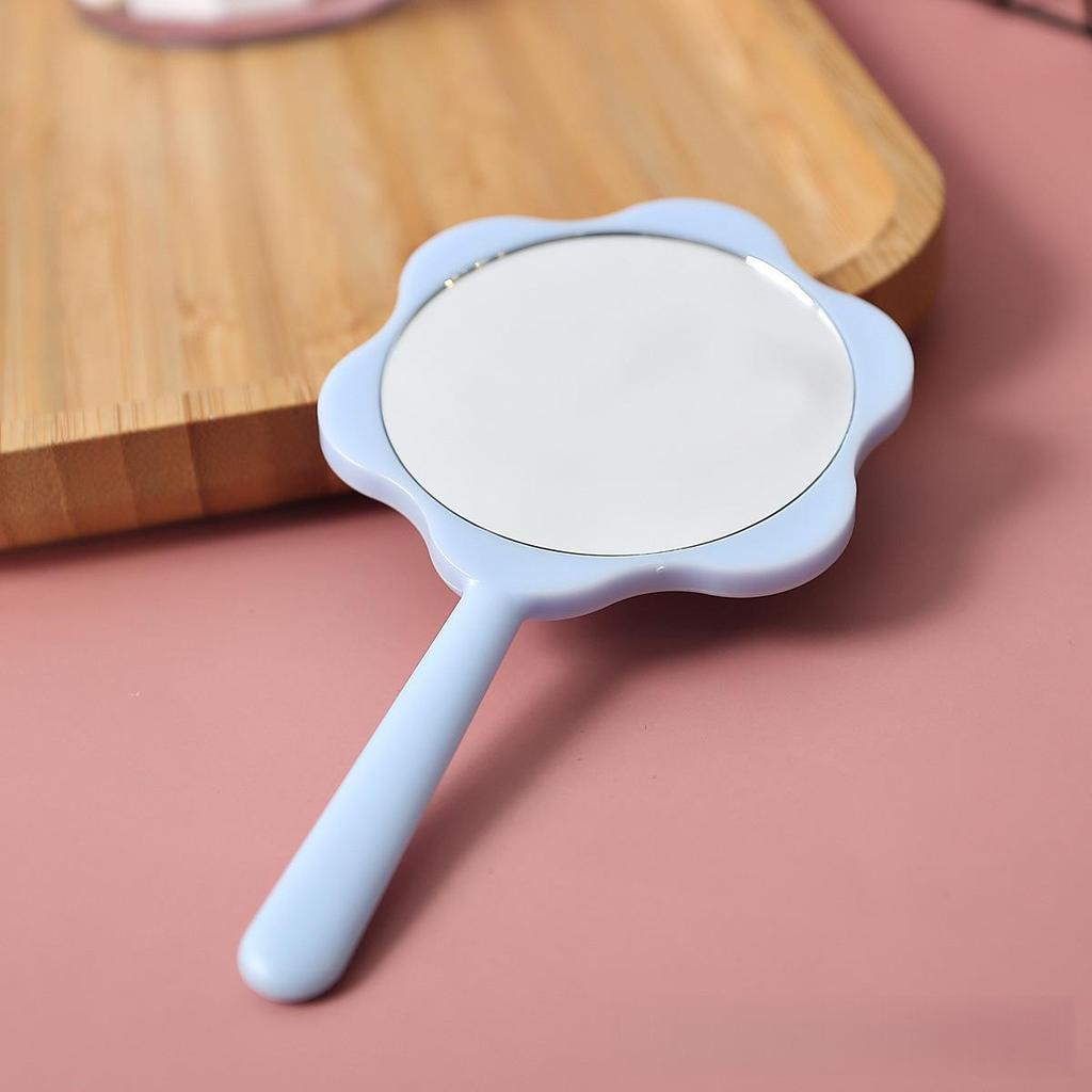 DIY Handheld Makeup Mirror with Creative Handle - Portable and Stylish for Girls