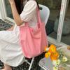 Candy-colored Letter Single-shoulder Canvas Tote Bag