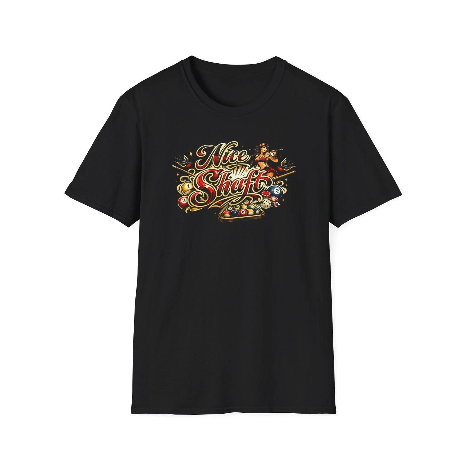Nice Shaft – Billiards Tattoo Style Soft Tee T-Shirt 4XL
