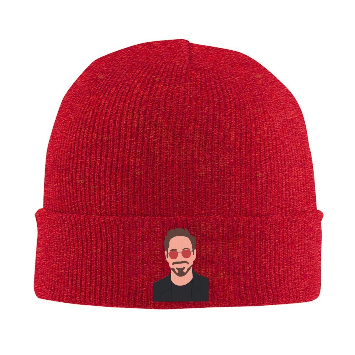 

Robert Downey Junior Warm Knitted Cap Hip Hop Bonnet Hat Autumn Winter Outdoor Beanies Hats for Unisex Adult One Size