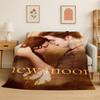 Classic Twilight Saga Edward Bella Flannel Blanket Soft Warm Throw Blanket for Bedroom Living Room Bed Travel Camping Picnic