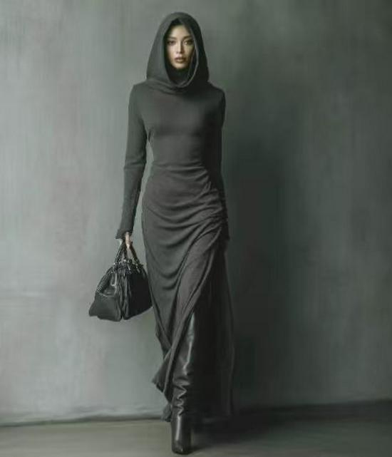 Bohemian Half-Zip Lapel Slit Mid-Length Dress - Europe & America 2026 Collection